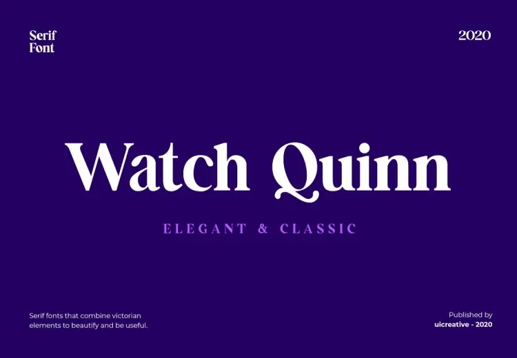 Watch Quinn Font Free Download Serif