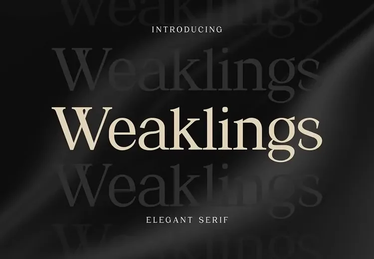 Weaklings Font Free Download Serif