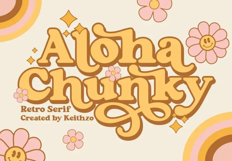 Aloha Chunky Font Free Download Serif