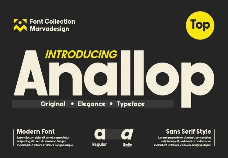 Anallop Font Free Download Sans Serif