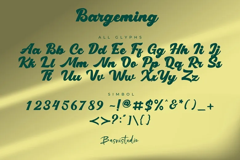 Bargeming Font Free Download Script