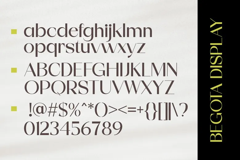 Begota Display Font Free Download Display