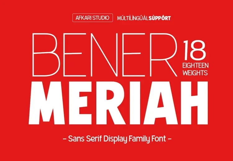 Bener Meriah Font Free Download Sans Serif