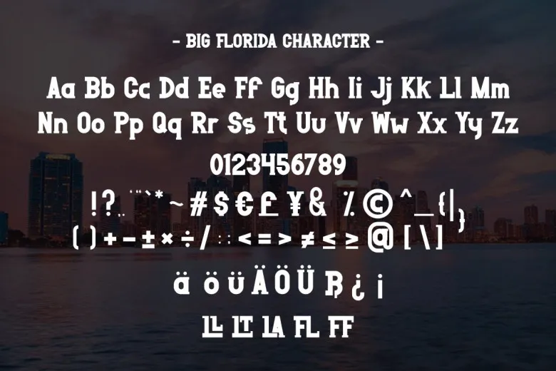 Big Florida Font Free Download Slab Serif