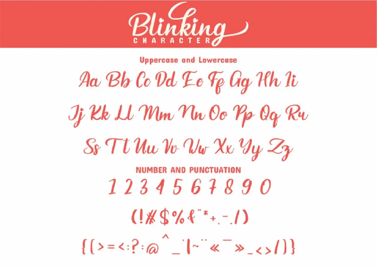 Blinking Font Free Download Handwritten