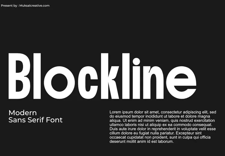Blockline Font Free Download Sans Serif