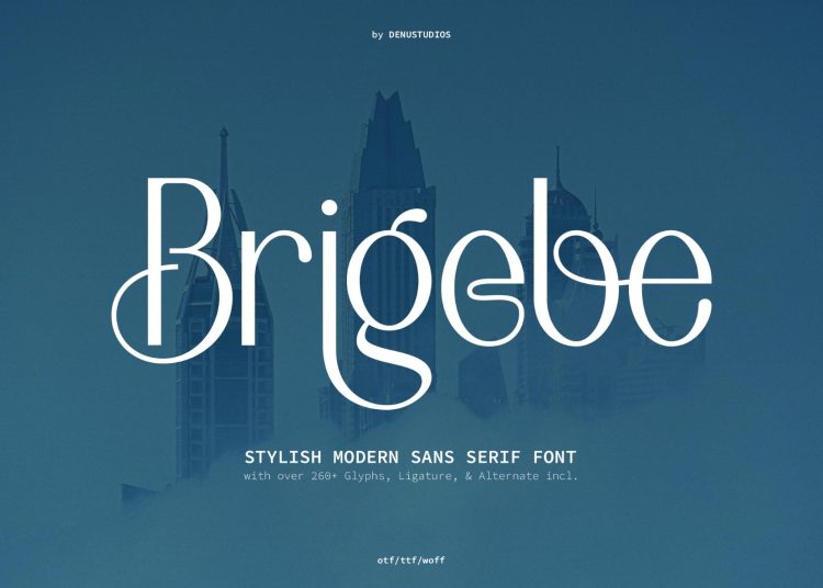 Brigebe Font Free Download Sans Serif