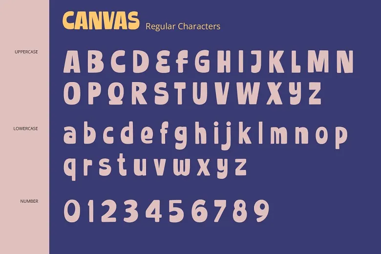 Canvas Font Free Download Display