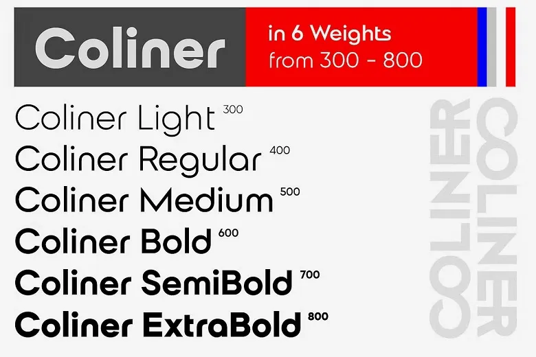 Coliner Font Family Free Download Sans Serif