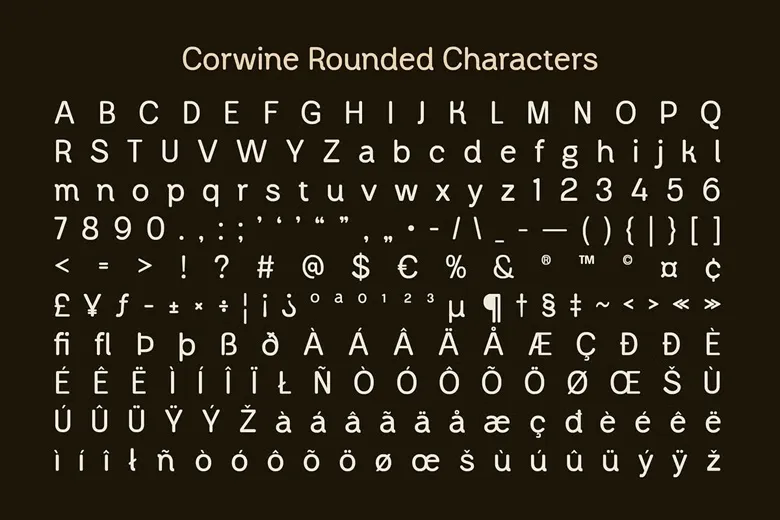 Corwine Rounded Font Free Download Sans Serif