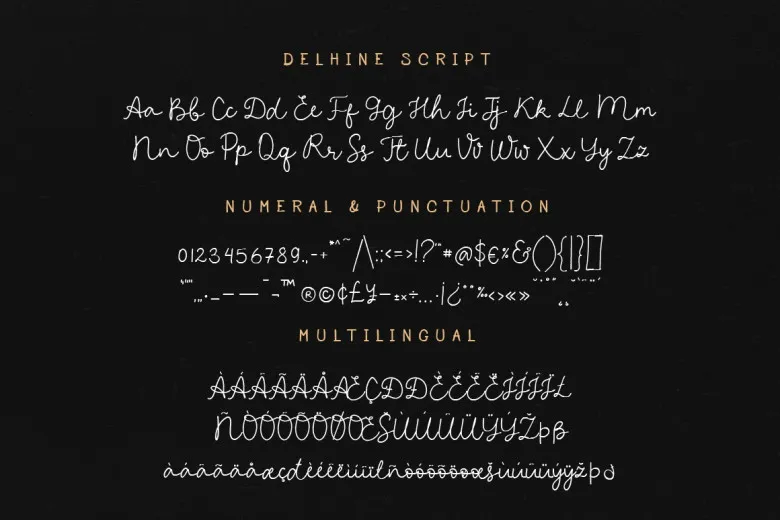 Delhine Font Free Download Monoline