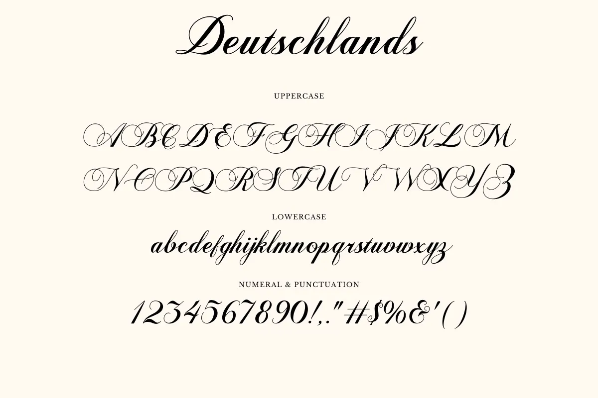 Deutschlands Font Free Download Calligraphy