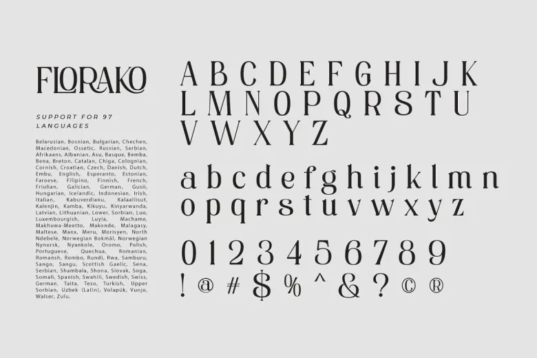 Florako Font Free Download Serif