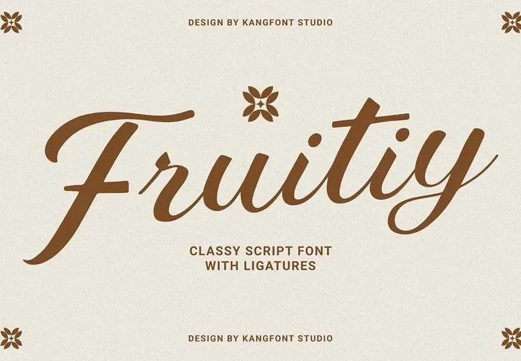 Fruitiy Font Free Download Calligraphy