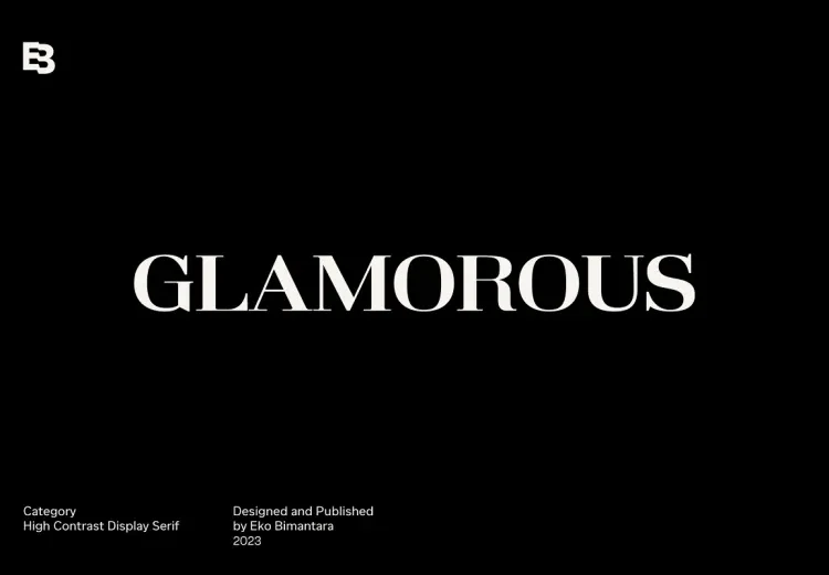 Glamorous Font Free Download Serif