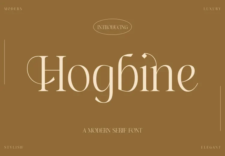 Hogbine Font Free Download Serif