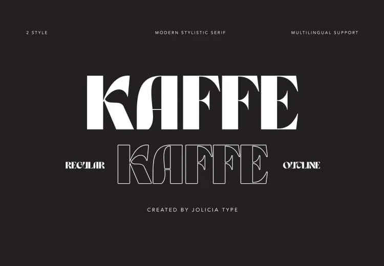 Kaffe Font Free Download Display