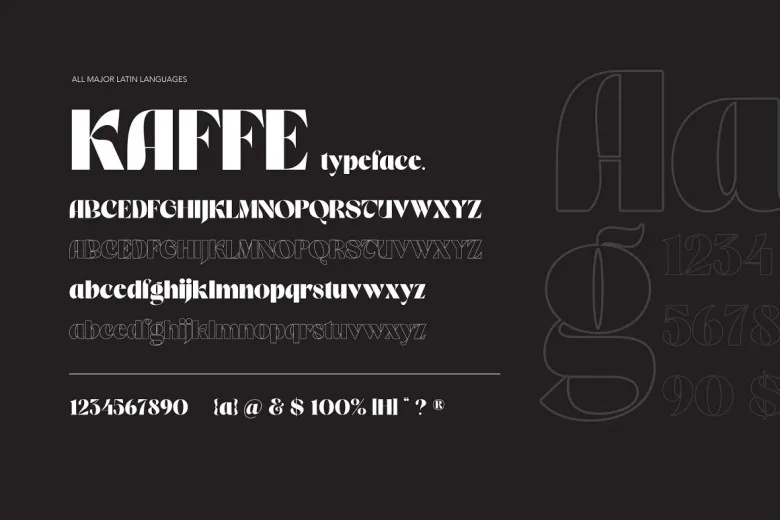 Kaffe Font Free Download Display