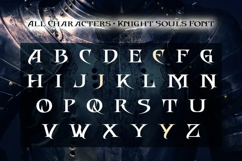 Knight Souls Font Free Download Display