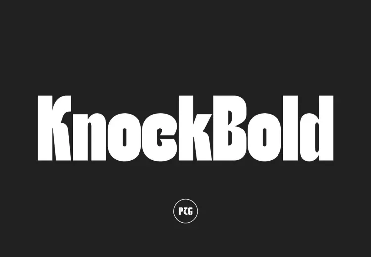 Knockbold Font Free Download Display