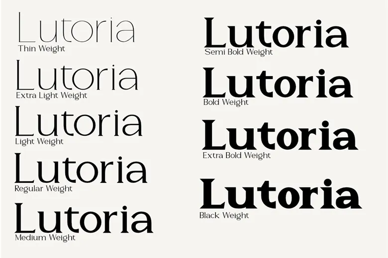 Lutoria Serif Font Free Download Serif