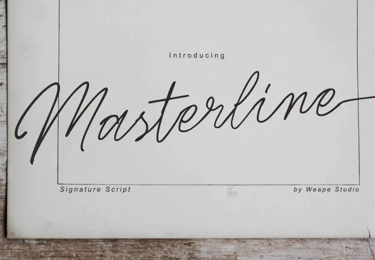 Masterline Signature Font Free Download Signature