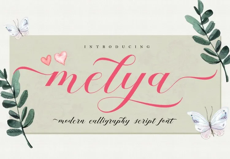 Melya Font Free Download Calligraphy