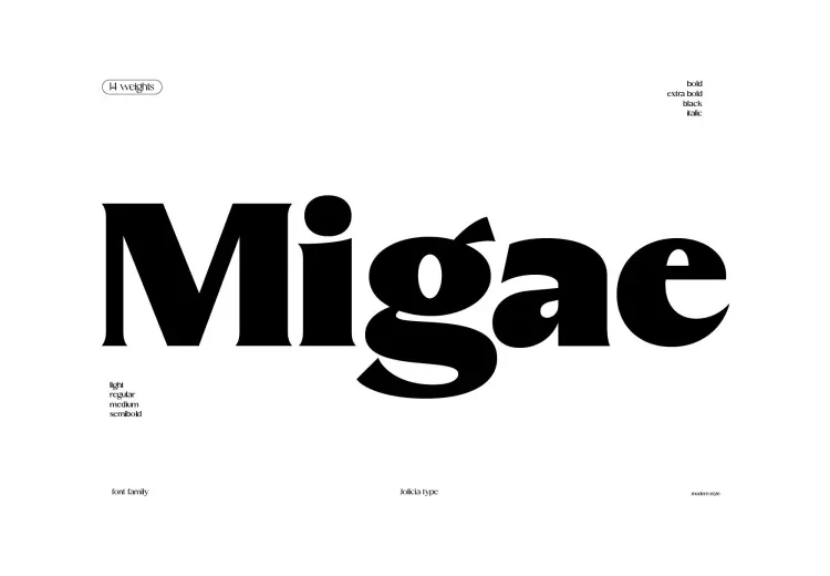 Migae Font Free Download Display