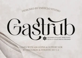 NCL Gastrub Font Free Download Serif