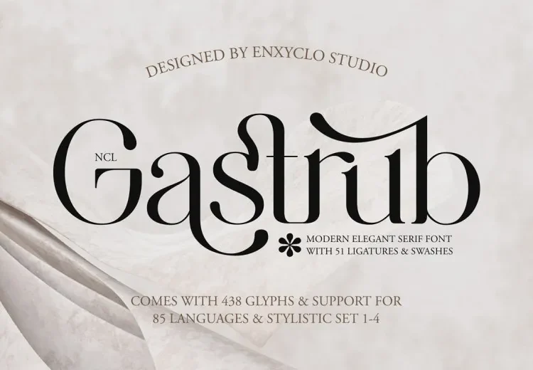 NCL Gastrub Font Free Download Serif