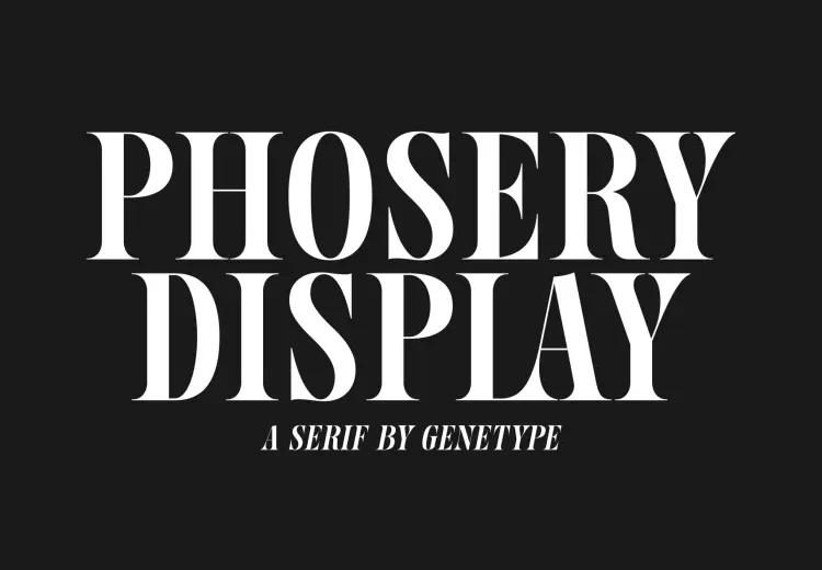 Phosery Display Font Free Download Serif