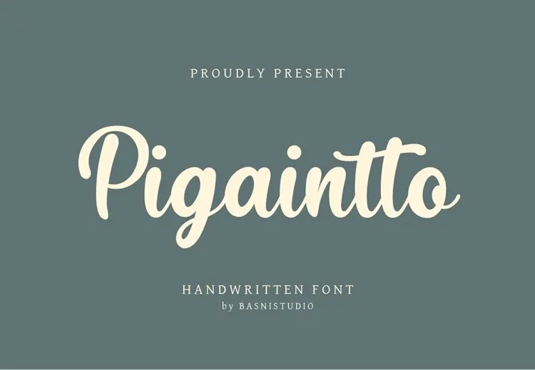 Pigainto Font Free Download Handwritten