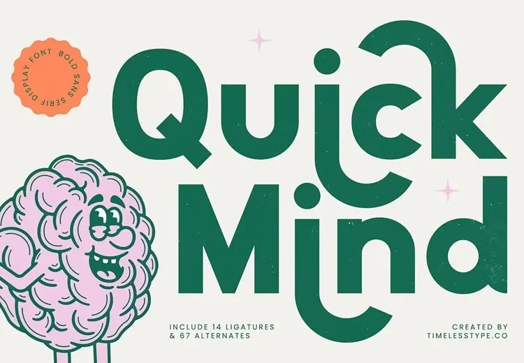 Quick Mind Font Free Download Display