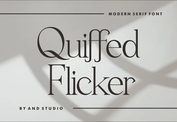 Quiffed Flicker Font Free Download Serif