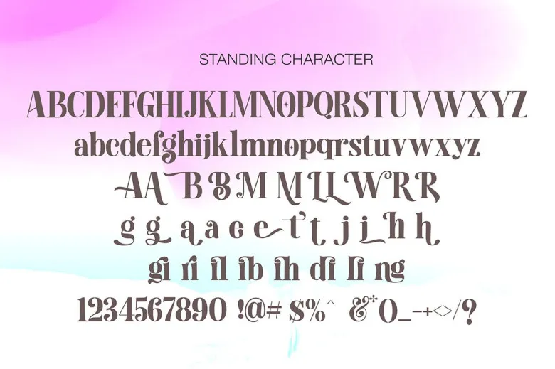 Standing Font Free Download Serif