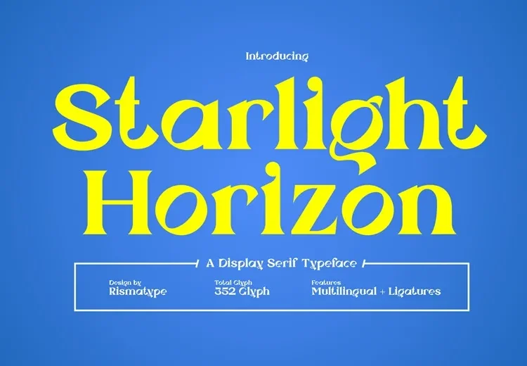 Starlight Horizon Font Free Download Serif
