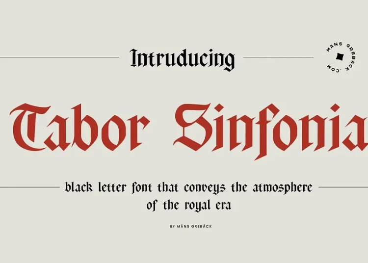 Tabor Sinfonia Font Free Download Blackletter