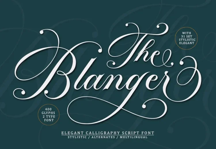 The Blanger Font Free Download Calligraphy