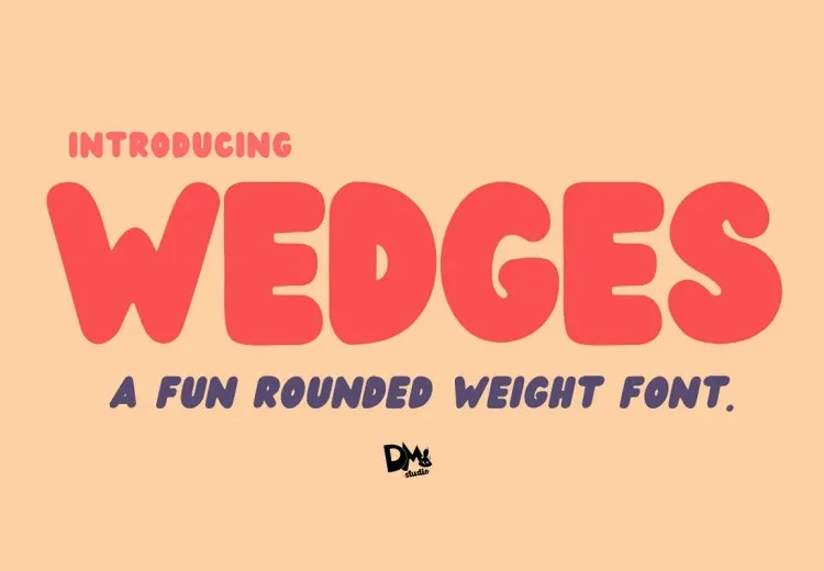 Wedges Font Free Download Display