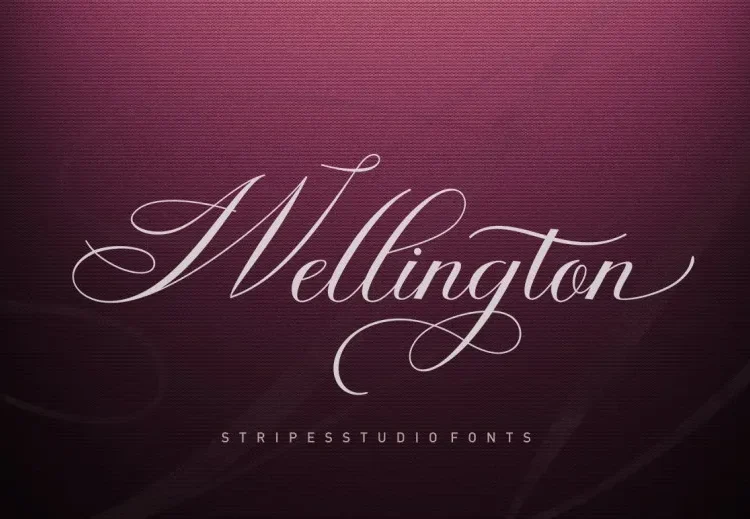 Wellington Script Font Free Download Calligraphy