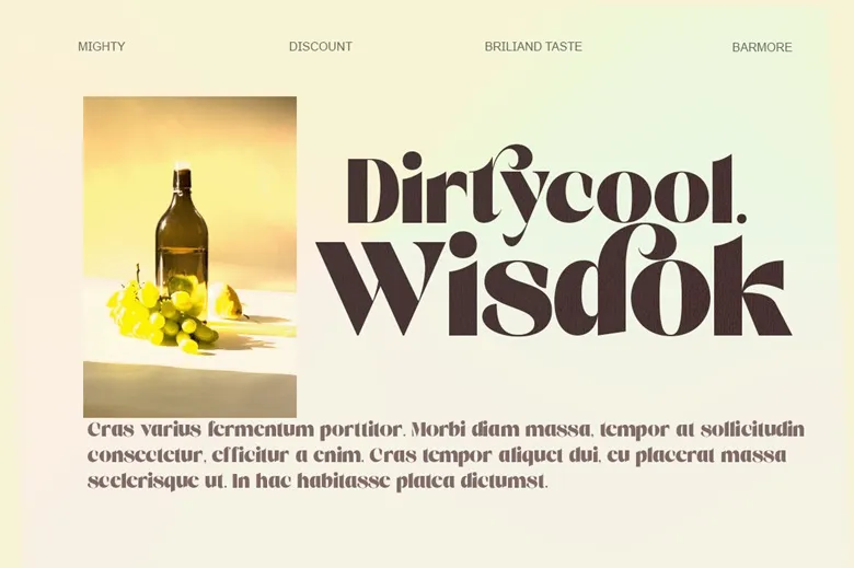 Wistok Font Free Download Display