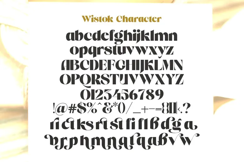 Wistok Font Free Download Display