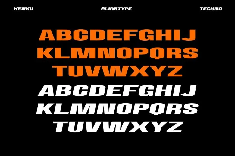 Xenku Font Free Download Display