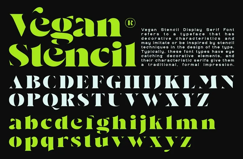 Vegan Font Free Download Display