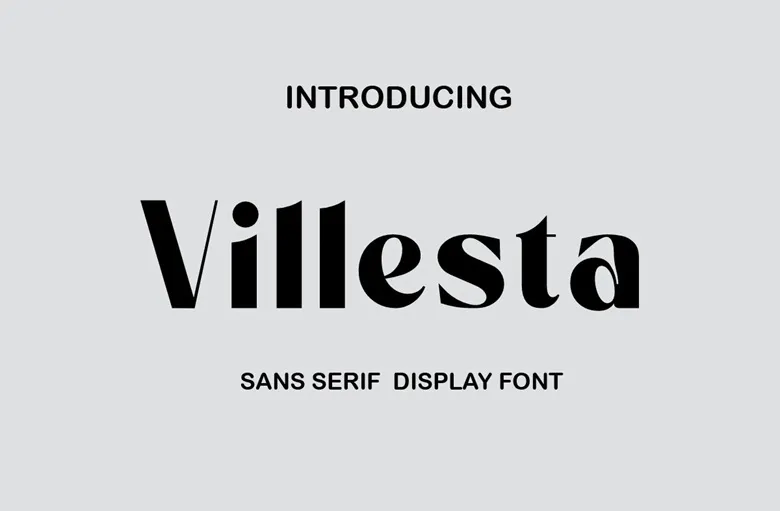 Villesta Font Free Download Holiday