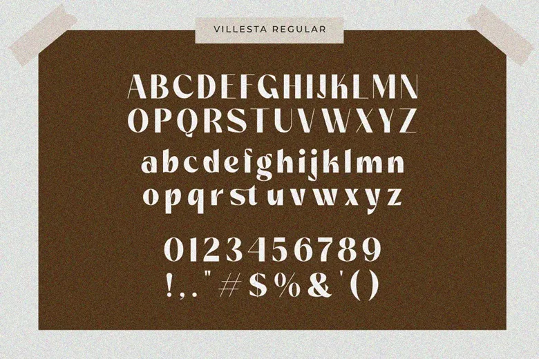 Villesta Font Free Download Holiday